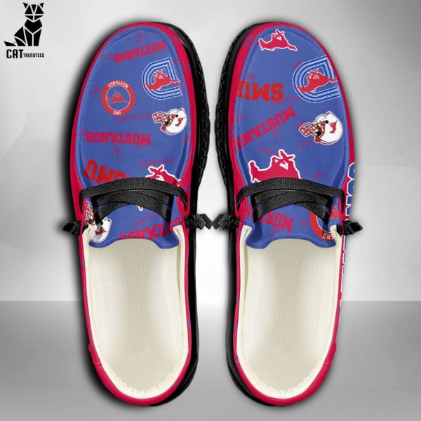 [AVAILABLE] NCAA SMU Mustangs Custom Name Hey Dude Shoes