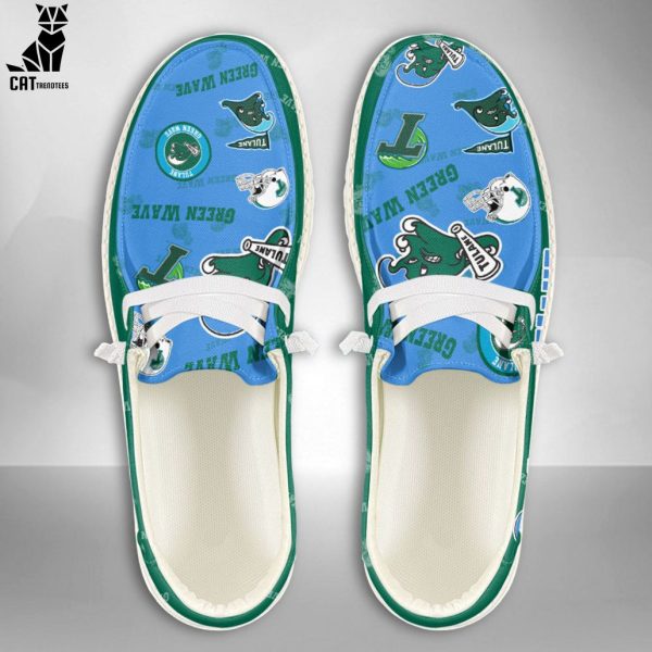 AVAILABLE NCAA Tulane Green Wave Custom Name Hey Dude Shoes