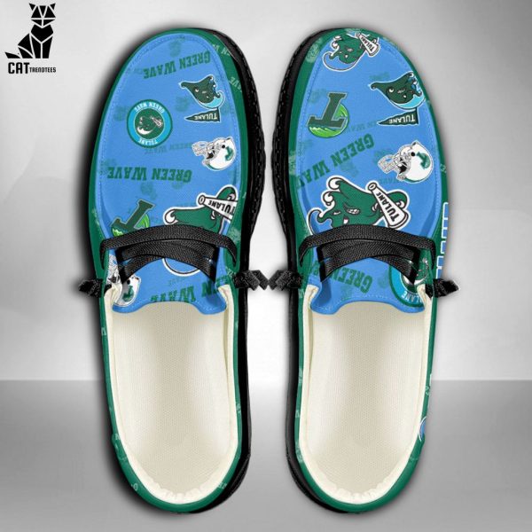 AVAILABLE NCAA Tulane Green Wave Custom Name Hey Dude Shoes