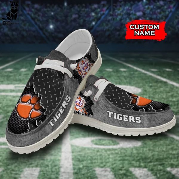 BEST NCAA Clemson Tigers Custom Name Hey Dude Shoes