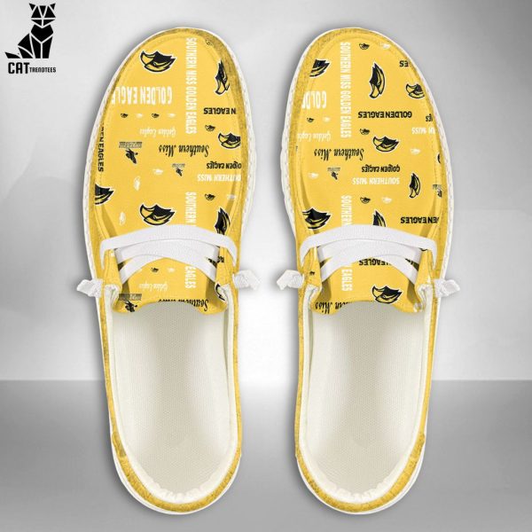 [BEST] NCAA Southern Miss Golden Eagles Custom Name Hey Dude Shoes