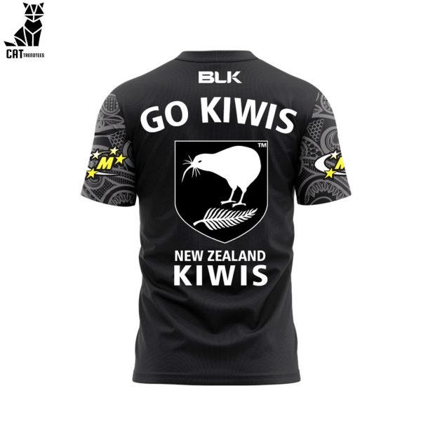 BLK Pirtek Go Kiwis New Zealand Kiwis Logo Design 3D T-Shirt