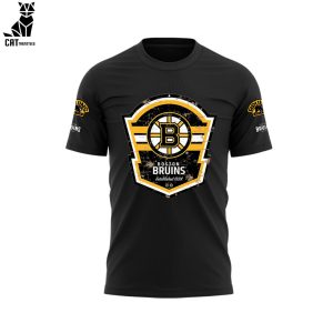 Boston Bruins NHL Hockey Stanley Cup Black Design 3D T-Shirt