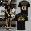 NHL Boston Bruins Hockey Fights Cancer White Design 3D T-Shirt