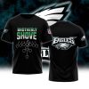 Brotherly Shove Eagles Philadelphia Eagles NFL Logo Green Design 3D T-Shirt