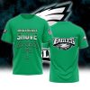Brotherly Shove Eagles Philadelphia Eagles NFL Logo Black Design 3D T-Shirt