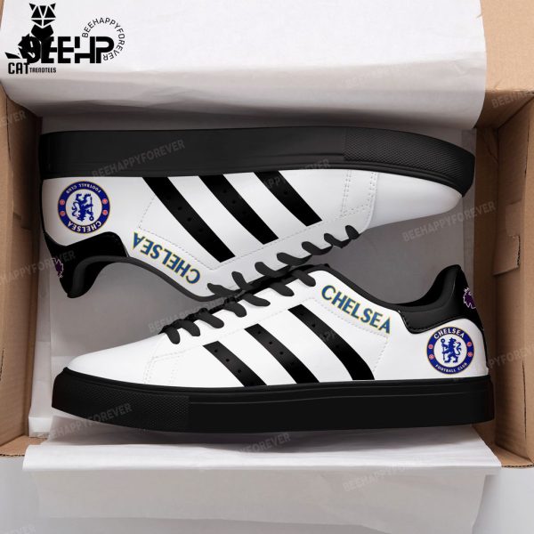 Chelsea Football Full White Black Trim Logo Design Stan Smith