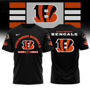 Cincinnati Bengals 1967 Nike Logo Black Design 3D T-Shirt
