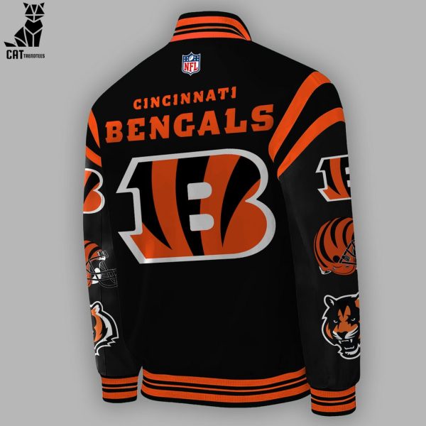 Cincinnati Bengals NFL 1968 Black Nike Logo Design Baseball Jacket