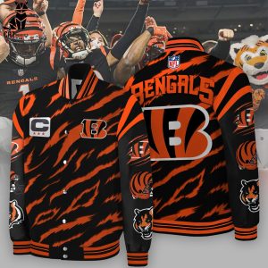 Cincinnati Bengals NFL Logo Design Baseball Jacket