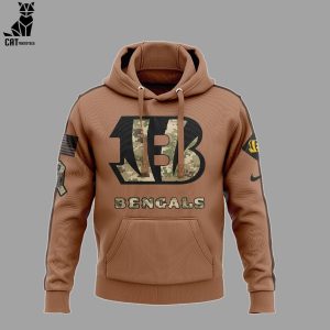 Cincinnati Bengals NFL Nike Logo Design On Sleeve 3D Hoodie