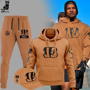 Cincinnati Bengals NFL Salute To Service Veteran Brown Design 3D Hoodie