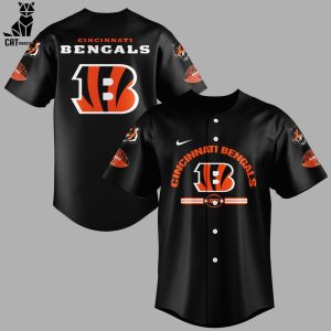 Cincinnati Bengals Nke Logo Black Design Baseball Jersey