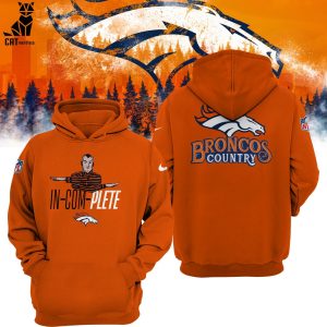 Denver Broncos Country NFL Orange Nike Logo Design 3D Hoodie