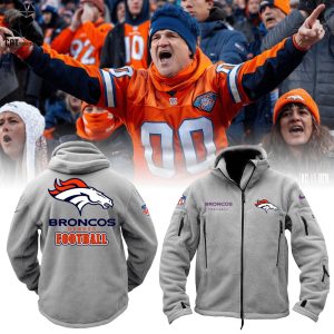 Denver Broncos Football Gray  NFL Design 3D Hoodie