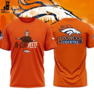 Denver Broncos Orange NFL Logo Design 3D T-Shirt