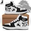 Detroit Lions Gray White Nike Logo Air Jordan 1 High Top