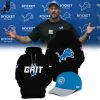 Detroit Lions 2023 NFL Crucial Catch NFL Black Logo Design 3D Hoodie