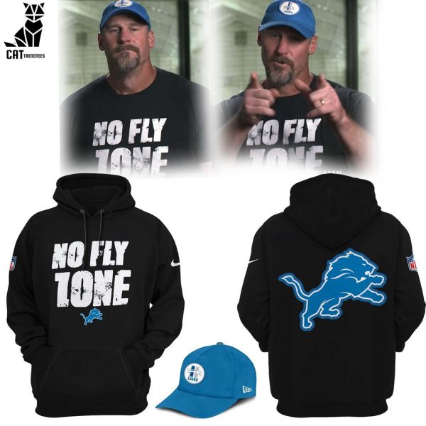 Detroit Lions No Fly 1One Full Black Design 3D Hoodie