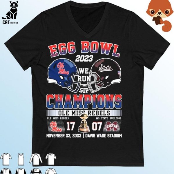 EGG Bowl 2023 Champions Ole Miss Rebels Black Design 3D Hoodie