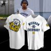 Free Habaugh Michigan Mascot Yellow Design Baseball Jersey