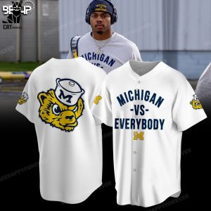 Free Habaugh Michigan Mascot White Design Baseball Jersey