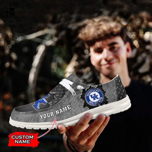 HOT NCAA Kentucky Wildcats Custom Name Hey Dude Shoes