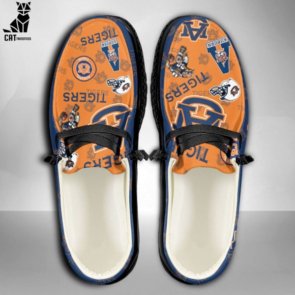 HOT TREND NCAA Auburn Tigers Custom Name Hey Dude Shoes