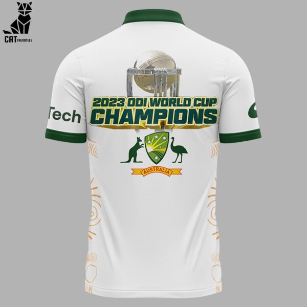 ICC  Men’s Cricket Team World Cup 2023 Australian Mascot White Design 3D Polo Shirt