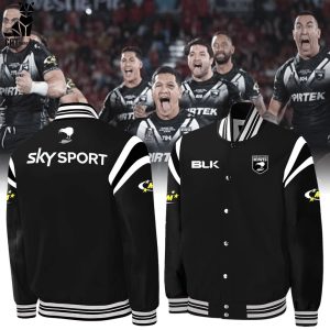 Kiwis NZRL New Zealand National Rugby League Sky Sport Logo Design Baseball Jacket