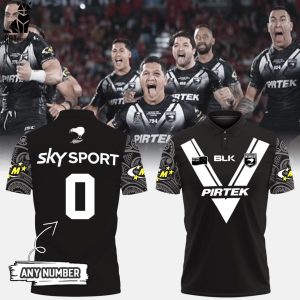 Kiwis NZRL New Zealand National Rugby League Team Sky Sport Logo Design 3D Polo Shirt