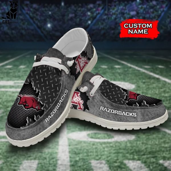 LIMITED NCAA Arkansas Razorbacks Custom Name Hey Dude Shoes