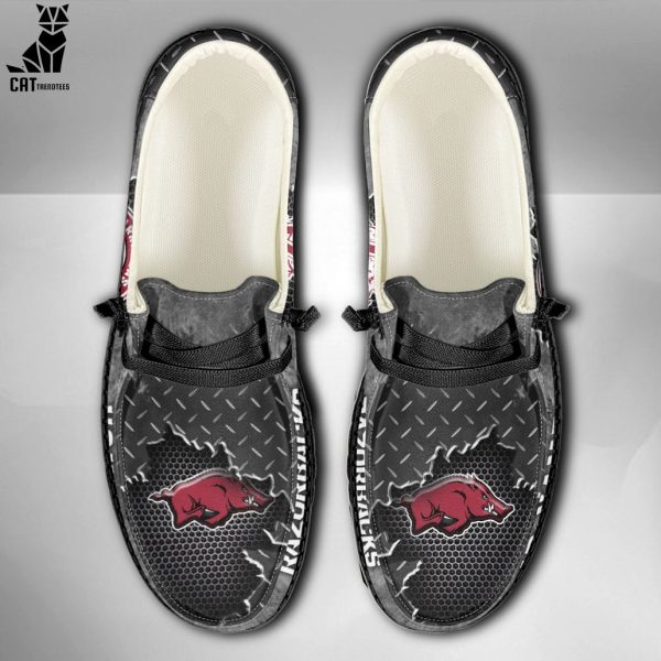 LIMITED NCAA Arkansas Razorbacks Custom Name Hey Dude Shoes