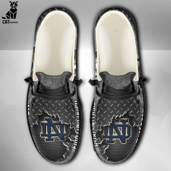 LIMITED NCAA Notre Dame Fighting Irish Custom Name Hey Dude Shoes