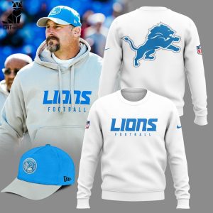 Lions Football NFL White Design 3D Sweater