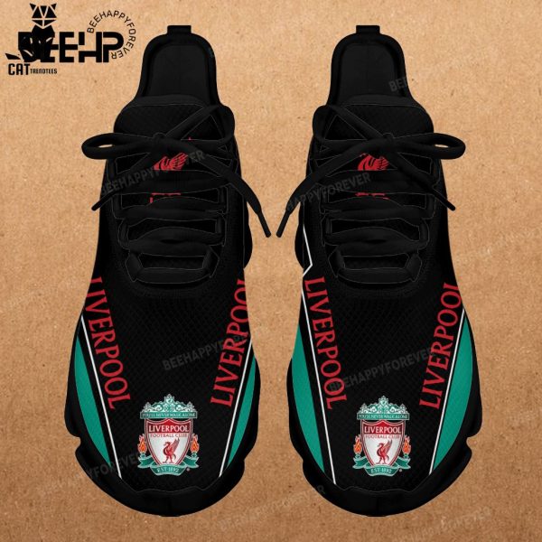 Liverpool Black Green Trim Design Max Soul Shoes