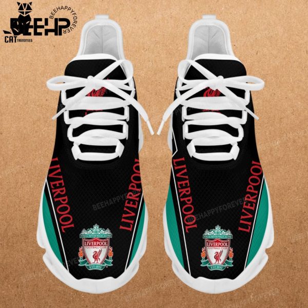 Liverpool Black Green Trim Design Max Soul Shoes