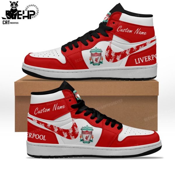 Liverpool Nike Logo Red White Design Air Jordan 1 High Top