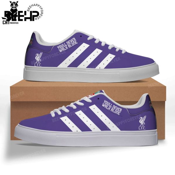 Liverpool Purple White Trim Design You Never Walk Alone Stan Smith