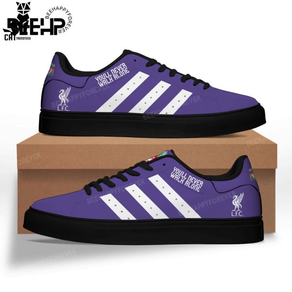 Liverpool Purple White Trim Design You Never Walk Alone Stan Smith