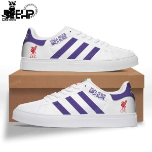 Liverpool White Purple Trim Design You Never Walk Alone Stan Smith