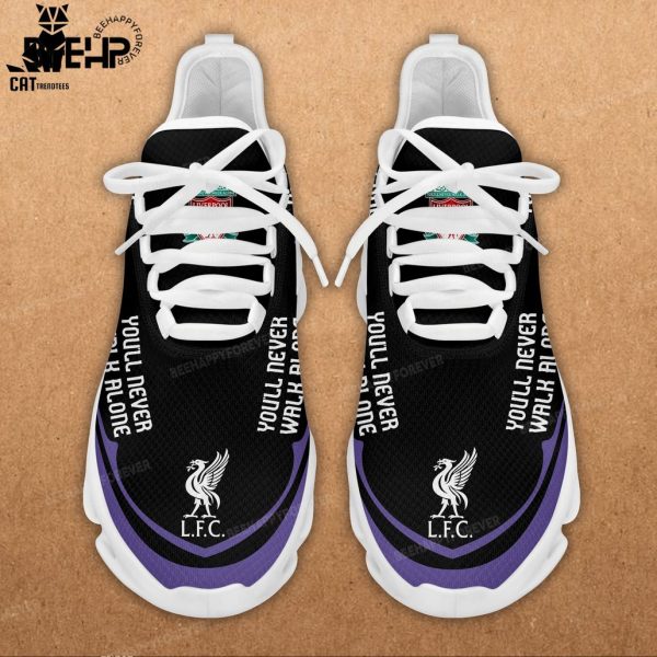 Liverpool You Never Walk Alone Clunky Black Purple Design Max Soul Shoes