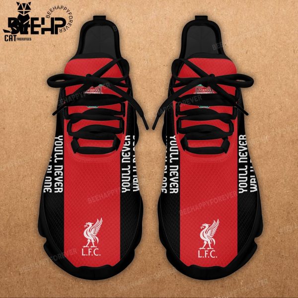 Liverpool You Never Walk Alone Clunky Black Red Trim Design Max Soul Shoes