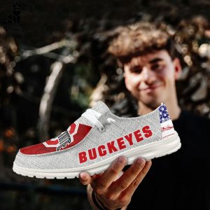 LUXURY NCAA Ohio State Buckeyes Custom Name Hey Dude Shoes