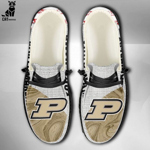 LUXURY NCAA Purdue Boilermakers Custom Name Hey Dude Shoes