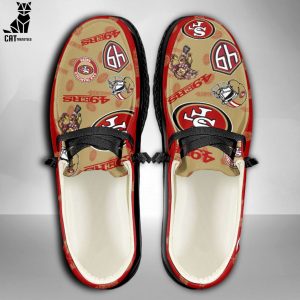 LUXURY NFL San Francisco 49ers Custom Name Hey Dude Shoes
