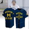 Michigan Vs Everybody Mascot Blue Design Baseball Jersey