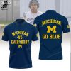 Michigan Vs Everybody Logo Yellow Design 3D Polo Shirt