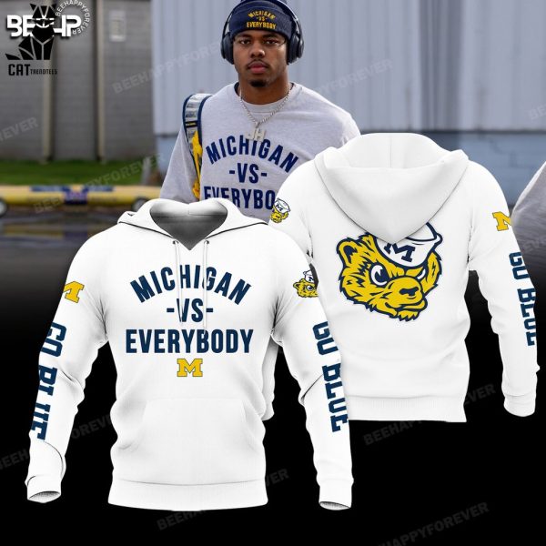 Michigan Vs Everybody Mascot White Design 3D Hoodie