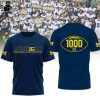 Michigan Wolverines Champion Football 2023 1000 Wins Yellow Logo Design 3D T-Shirt